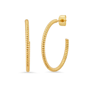 Gold Twisted Hoops