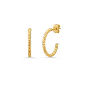 Gold Twisted Hoops