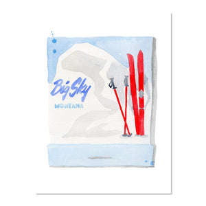 Big Sky Matchbook Watercolor Print