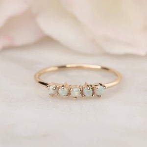 Solid Gold Opal Quinn Ring