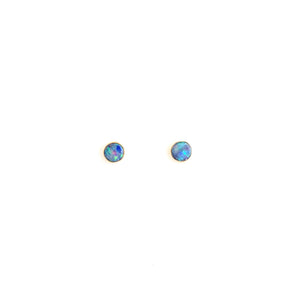tiny opal studs