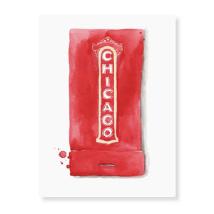 Chicago Matchbook Print