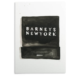 Barneys Matchbook Watercolor Print