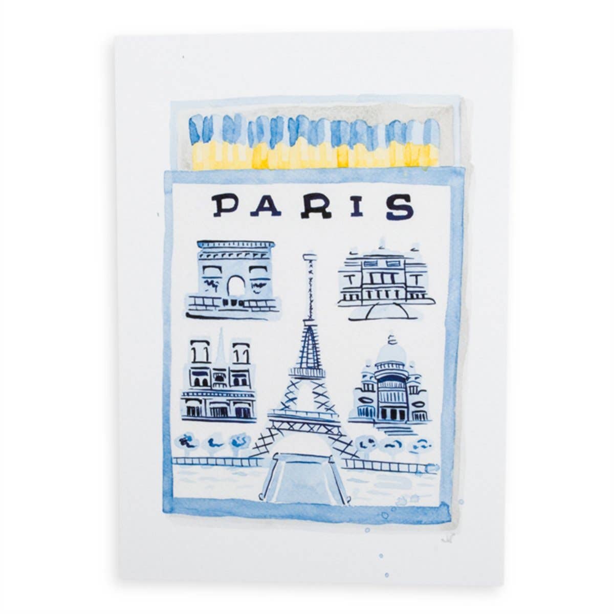 Paris Matchbook Watercolor Print