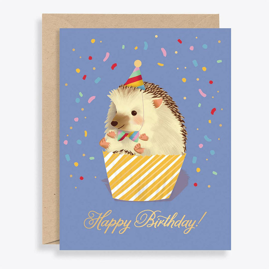 Hedgehog Happy Birthday Card