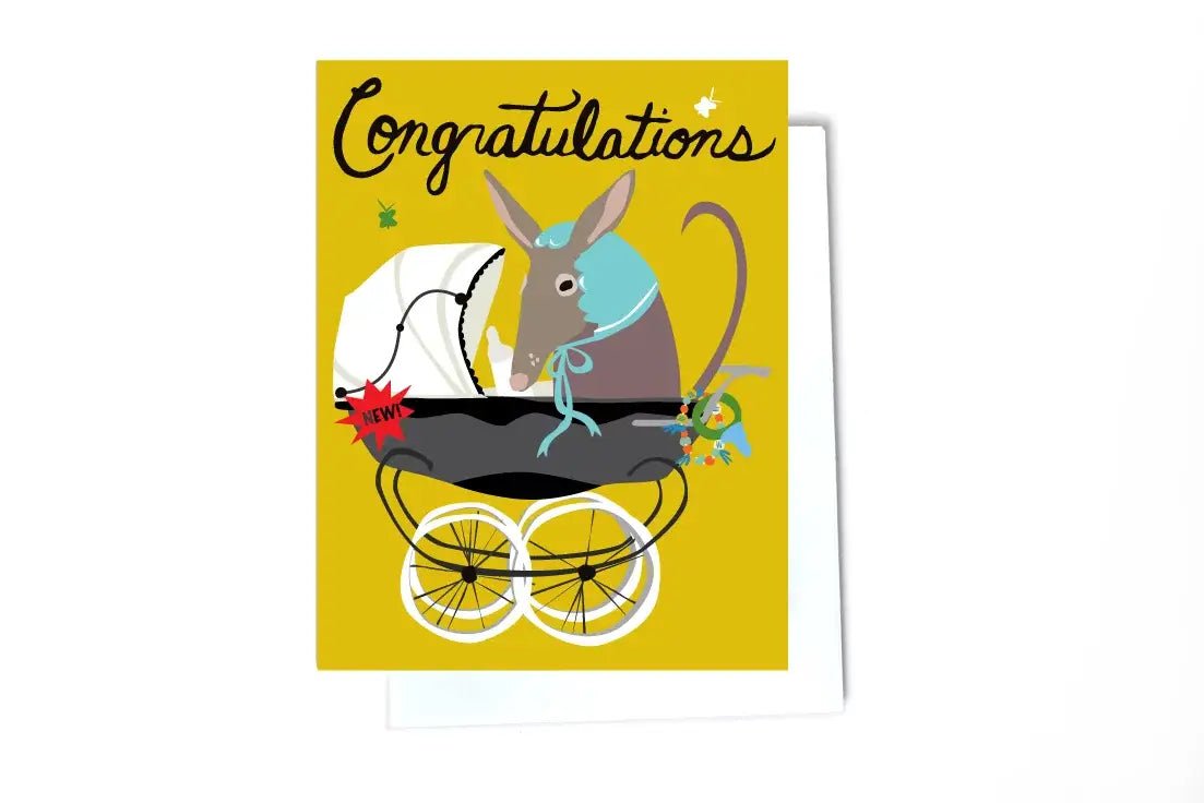 Baby In Pram Card - Box Turtle