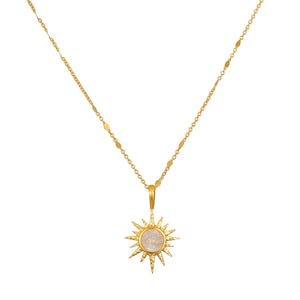 Moonstone Sunburst Necklace