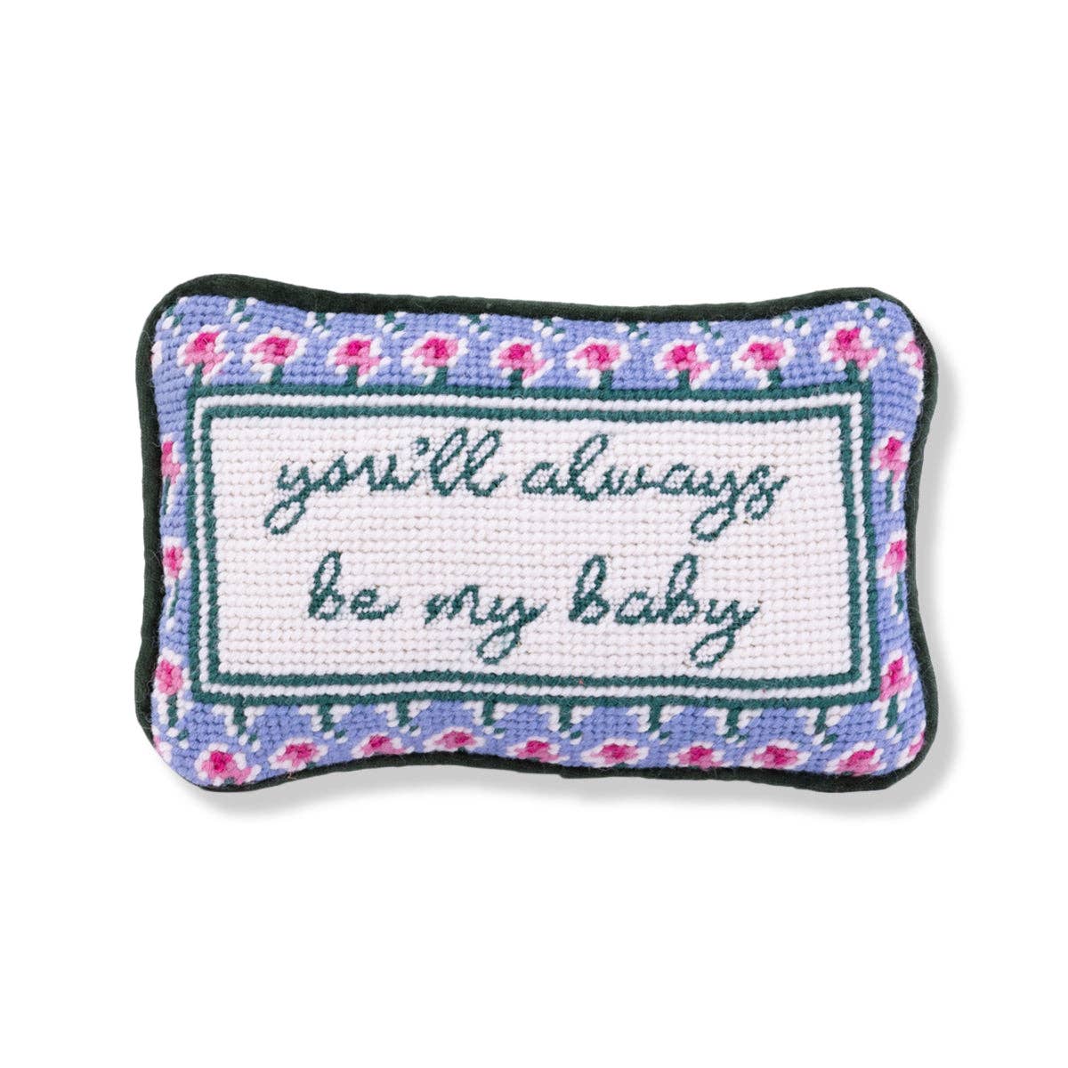Be My Baby Mini Needlepoint Pillow - Box Turtle