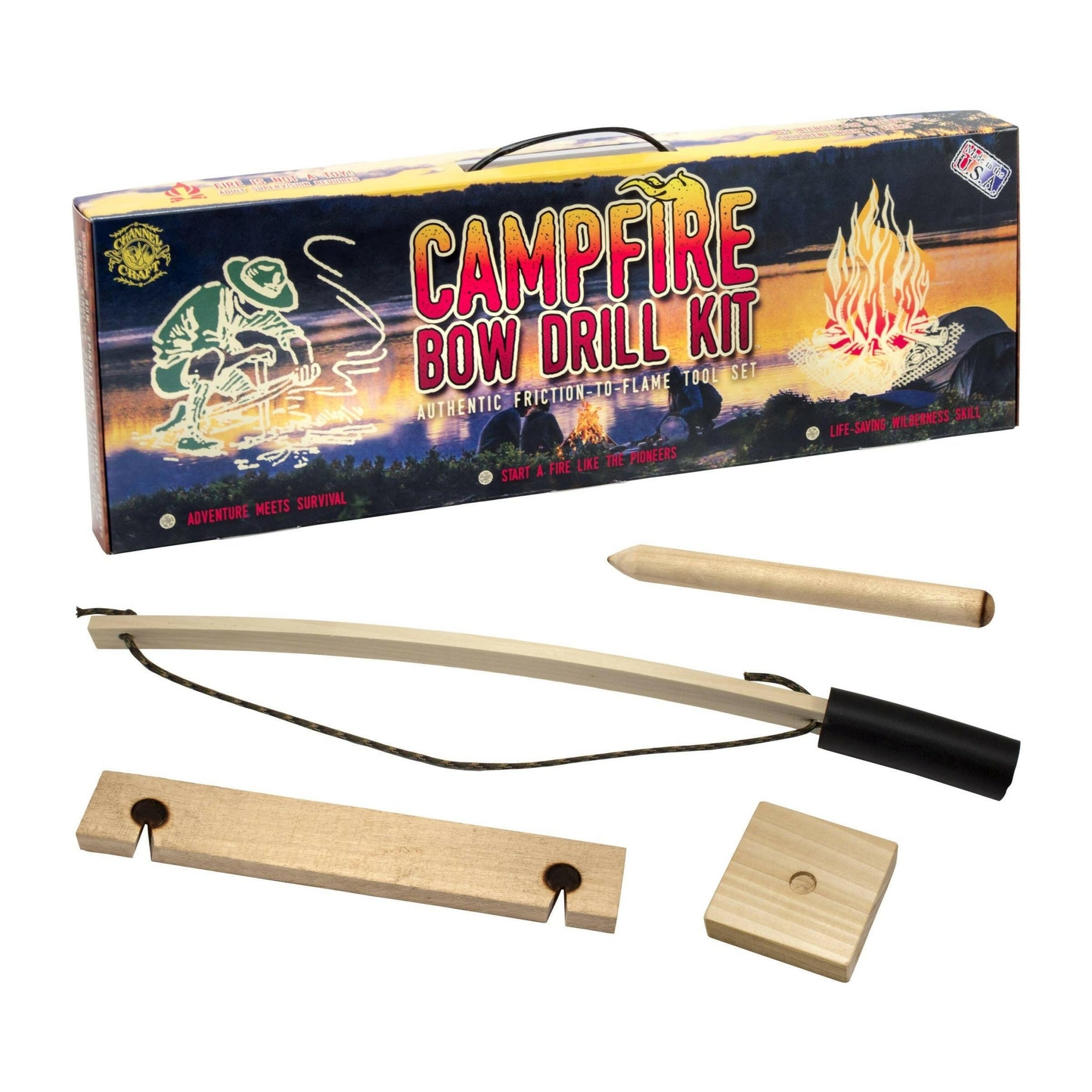 campfire bow drill kit - Box Turtle