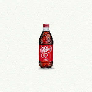 Dr Pepper Miniature Watercolor Print