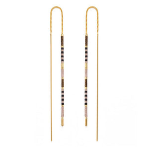Miyuki Seed Bead Threader Earrings