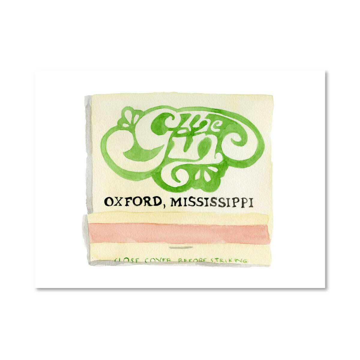 The Gin Matchbook Watercolor Print