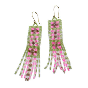 Plaid Earring - Fennel