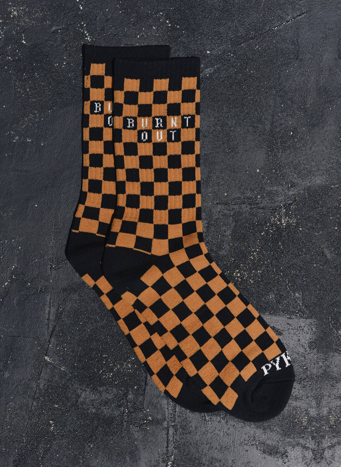Burnt Out Checkerboard Socks