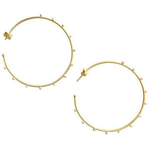 Gold and Silver Dotted Light-weight Hoop Earrings