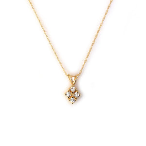 Solid 14kt Gold Diamond Love-Shield Pendant