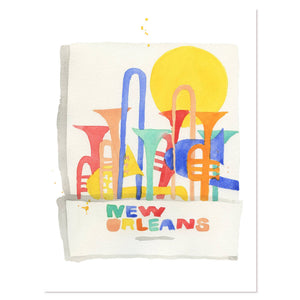 New Orleans Matchbook Watercolor Print