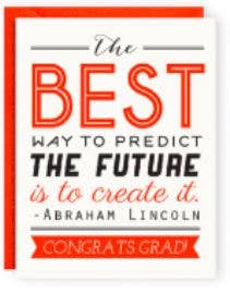 Graduate LTP A2 Grad Predict Future Greeting Card