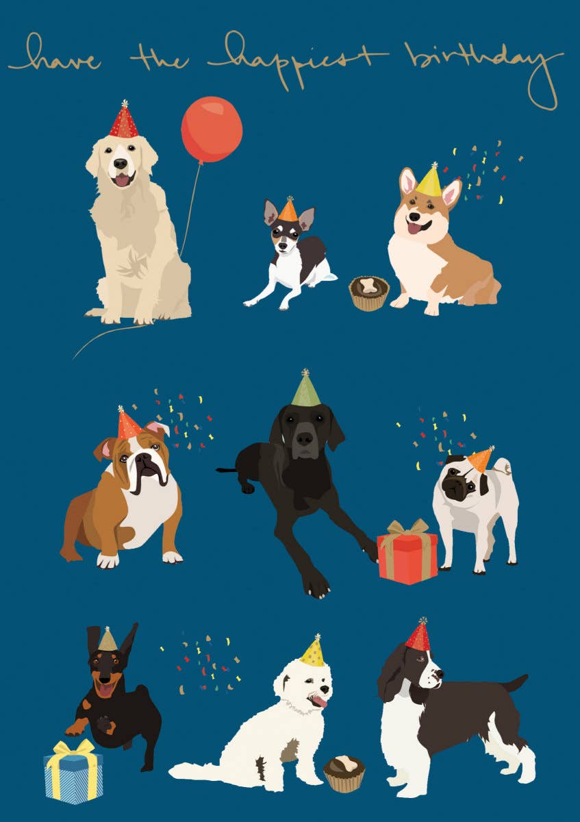 Happiest Birthday Dogs Caipirissima Card