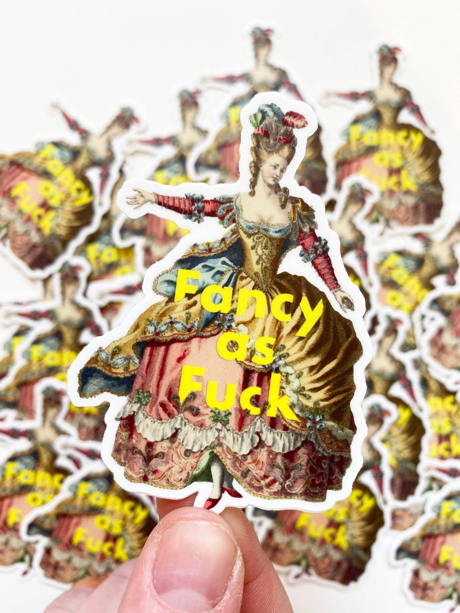 Fancy as Fuck Funny Sticker - Box Turtle