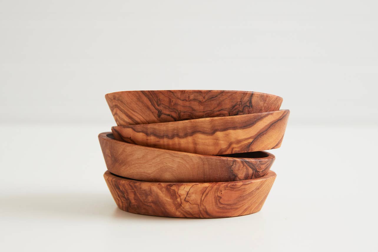Italian Olivewood Aperitivo Bowls - Box Turtle