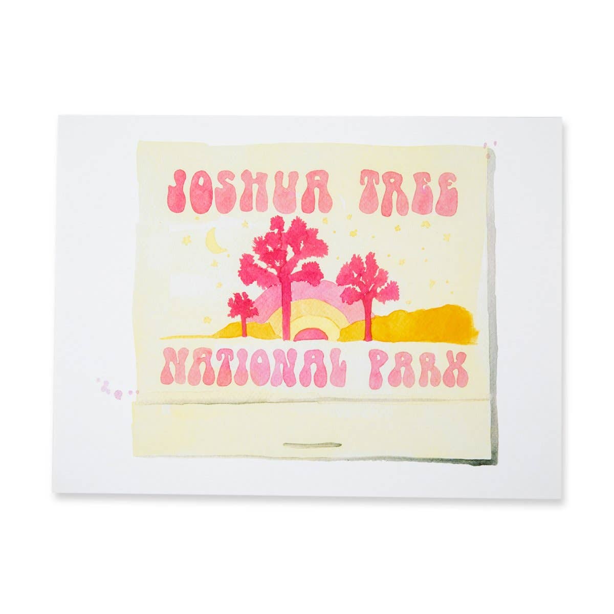 Joshua Tree Matchbook Watercolor Print - Box Turtle