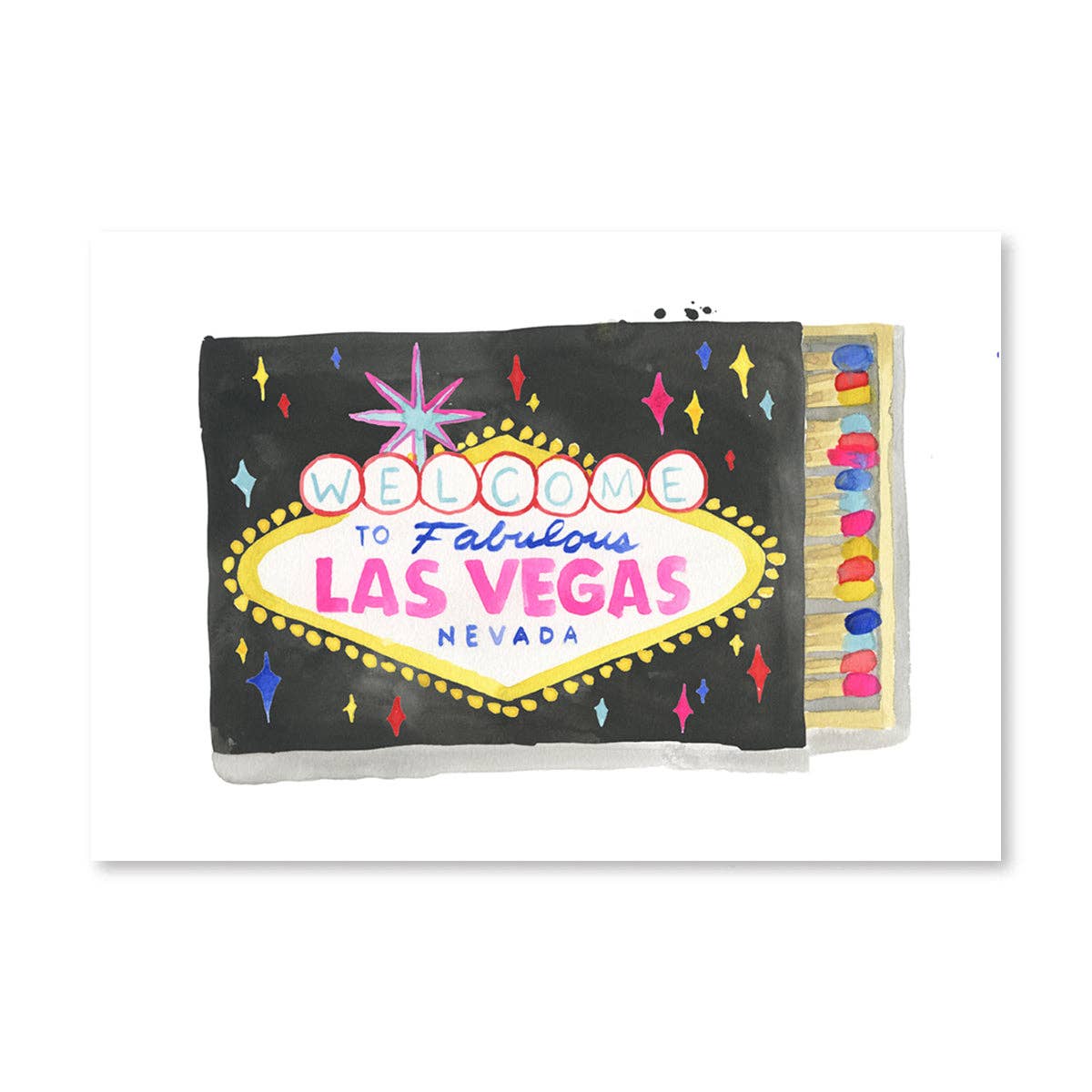 Las Vegas Matchbook Print - Box Turtle