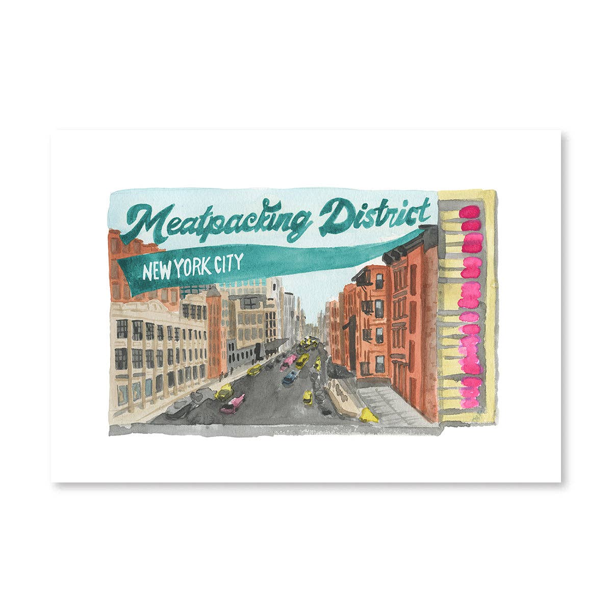 Meatpacking NYC Matchbook Print - Box Turtle