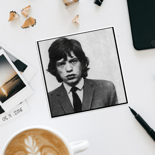 Mick Jagger Mugshot Coaster - Box Turtle