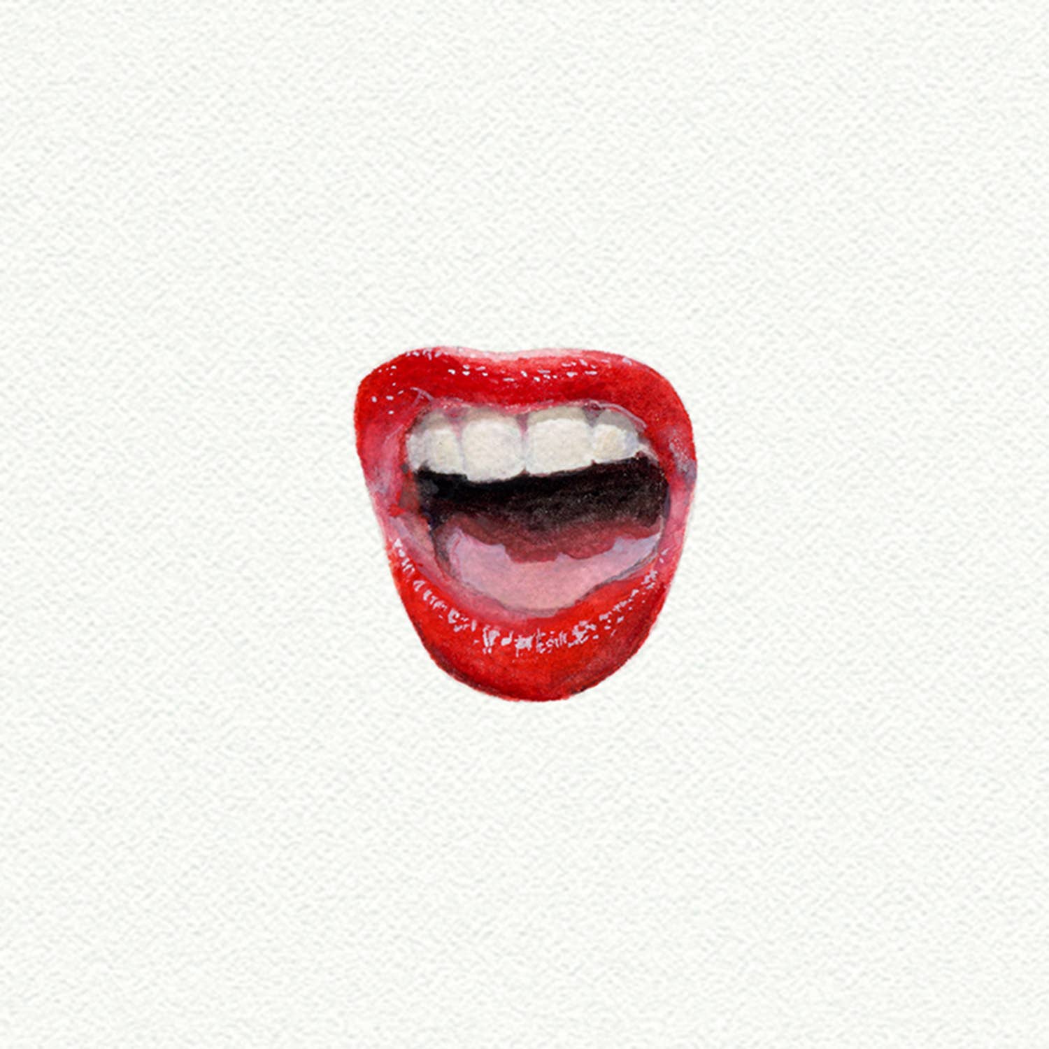 Mouth Screaming Miniature Watercolor Print - Box Turtle