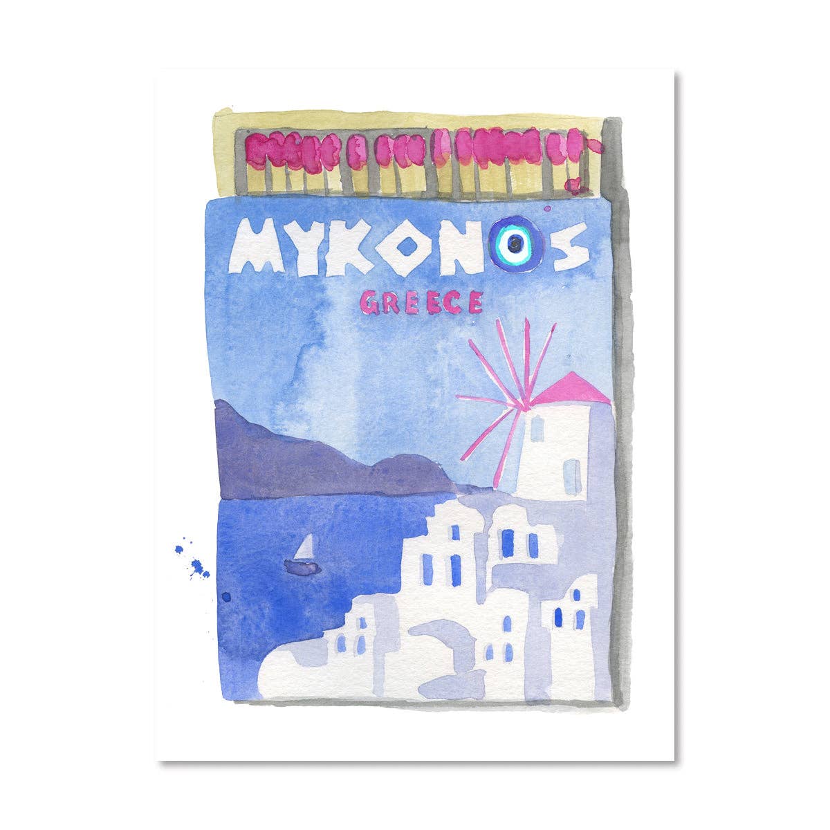 Mykonos Matchbook - Box Turtle