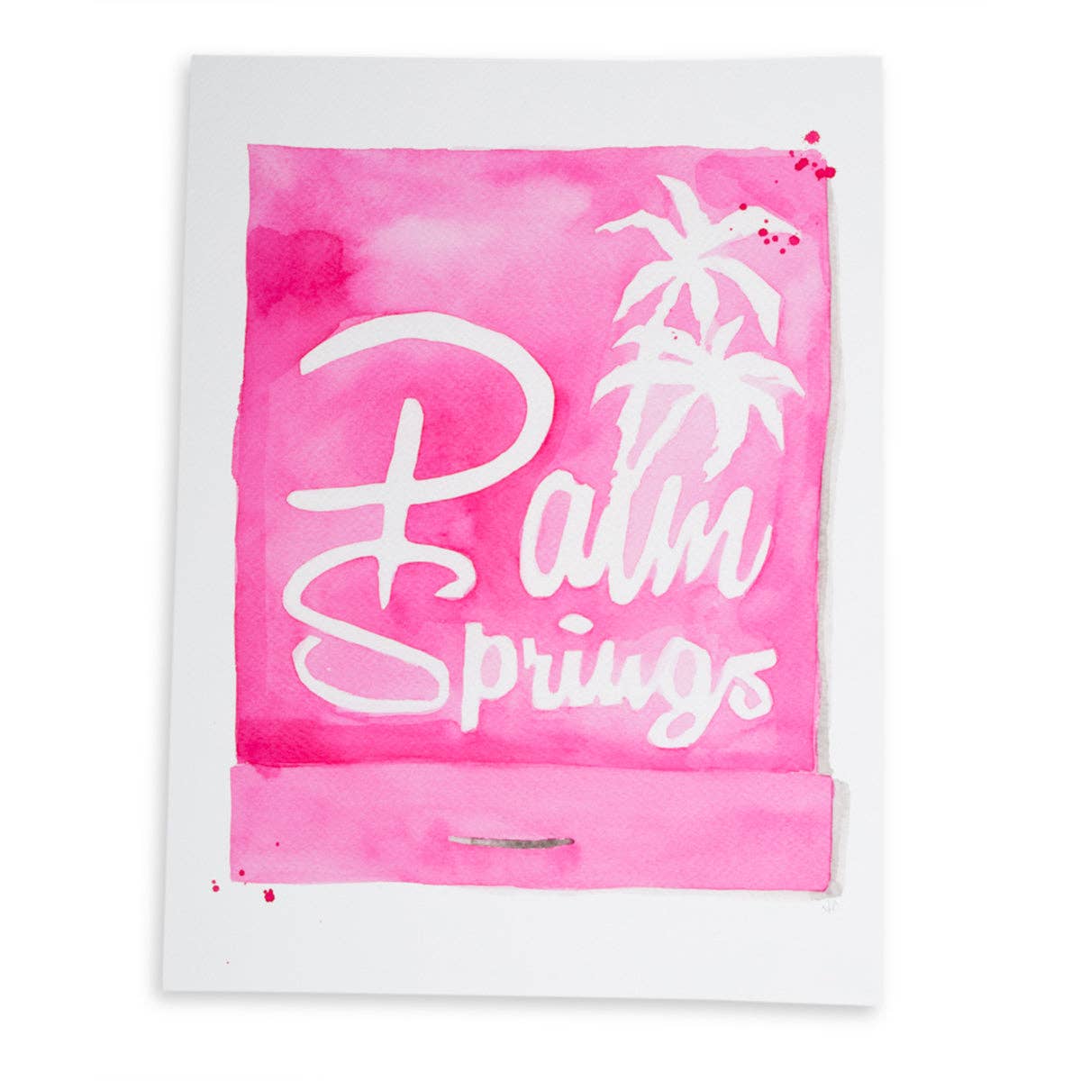 Palm Springs Matchbook Watercolor Print - Box Turtle