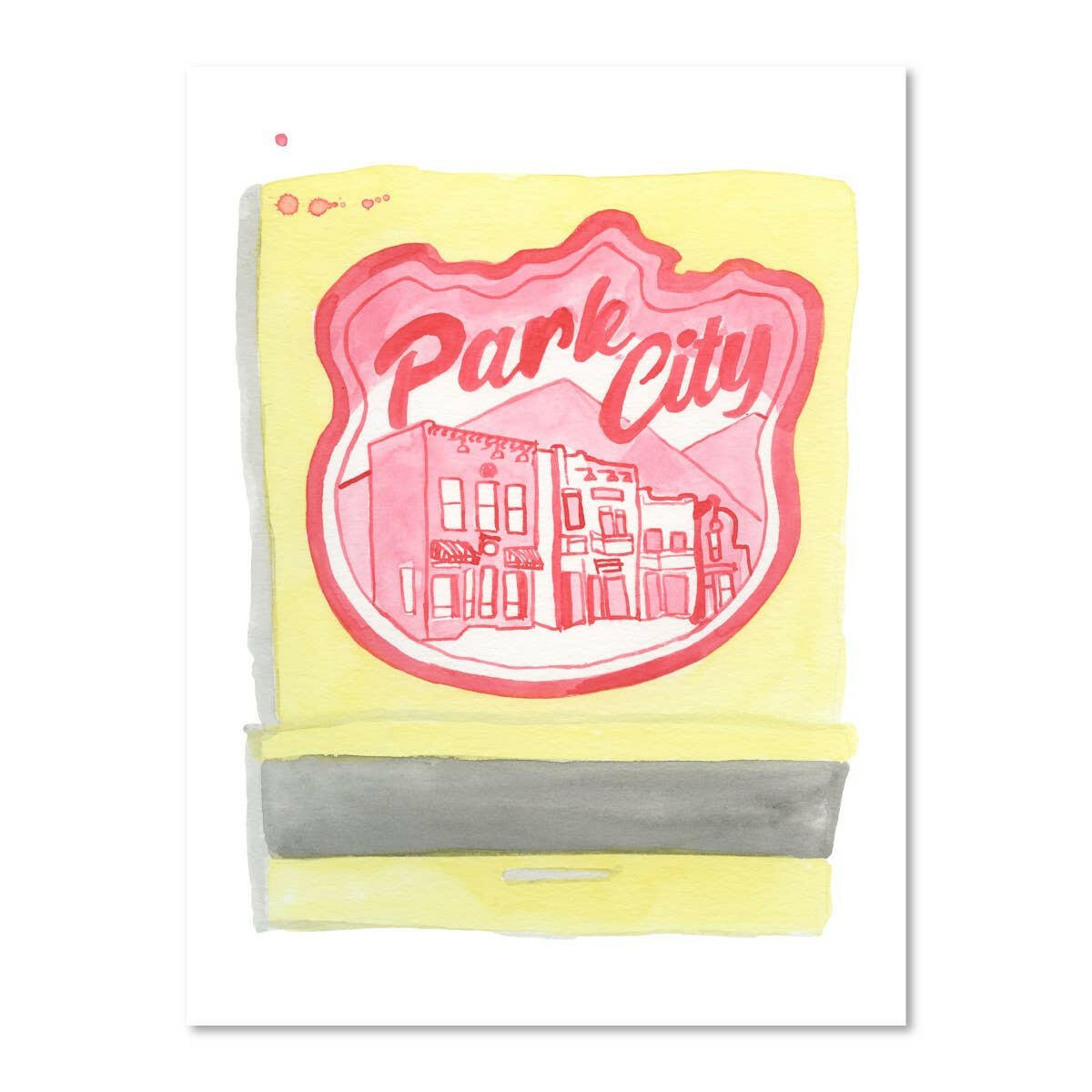 Park City Matchbook Watercolor Print - Box Turtle