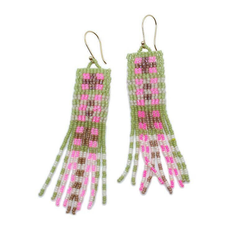 Plaid Earring - Fennel - Box Turtle