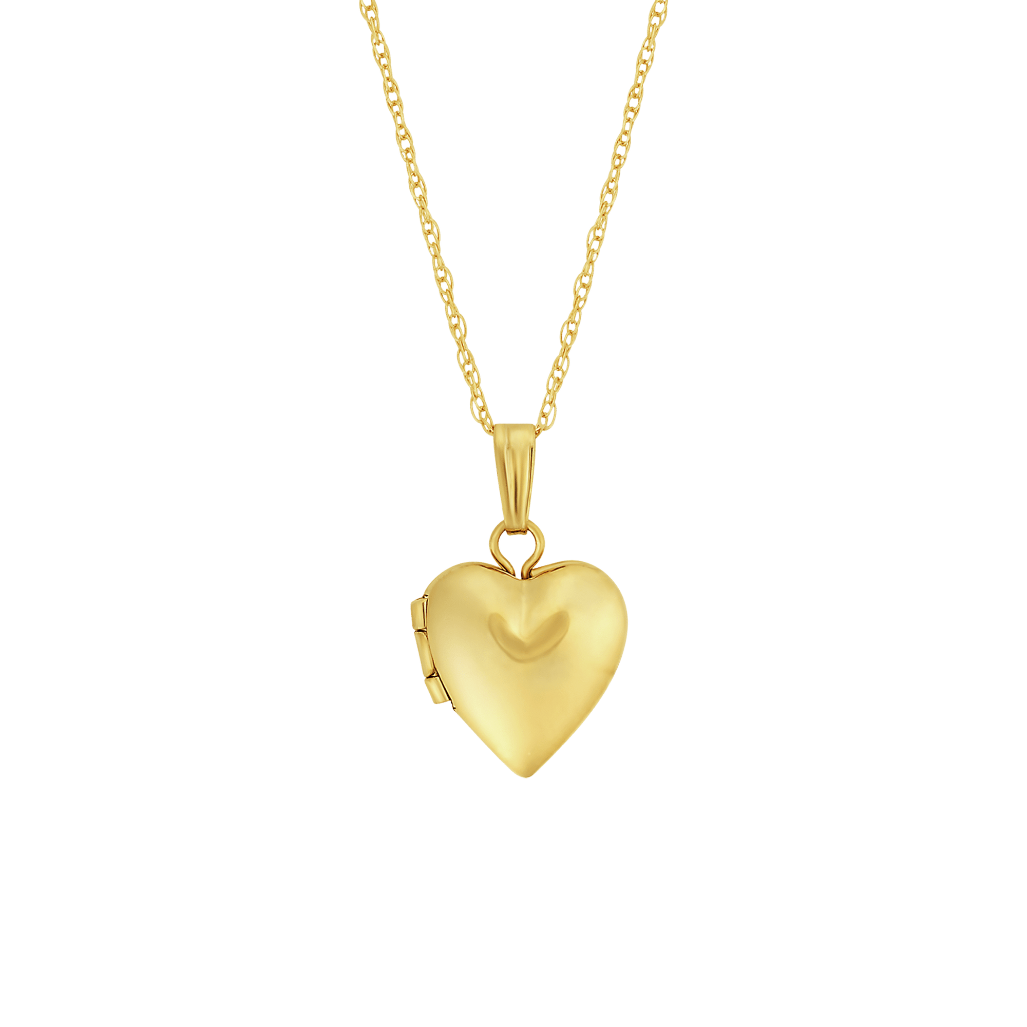 Solid 14kt Gold Mini Heart Locket - Box Turtle