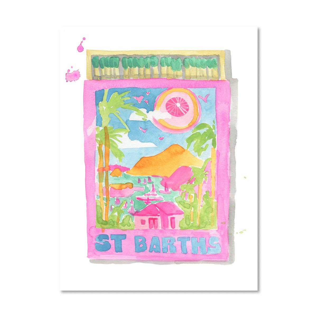 St. Barths Matchbook Print - Box Turtle