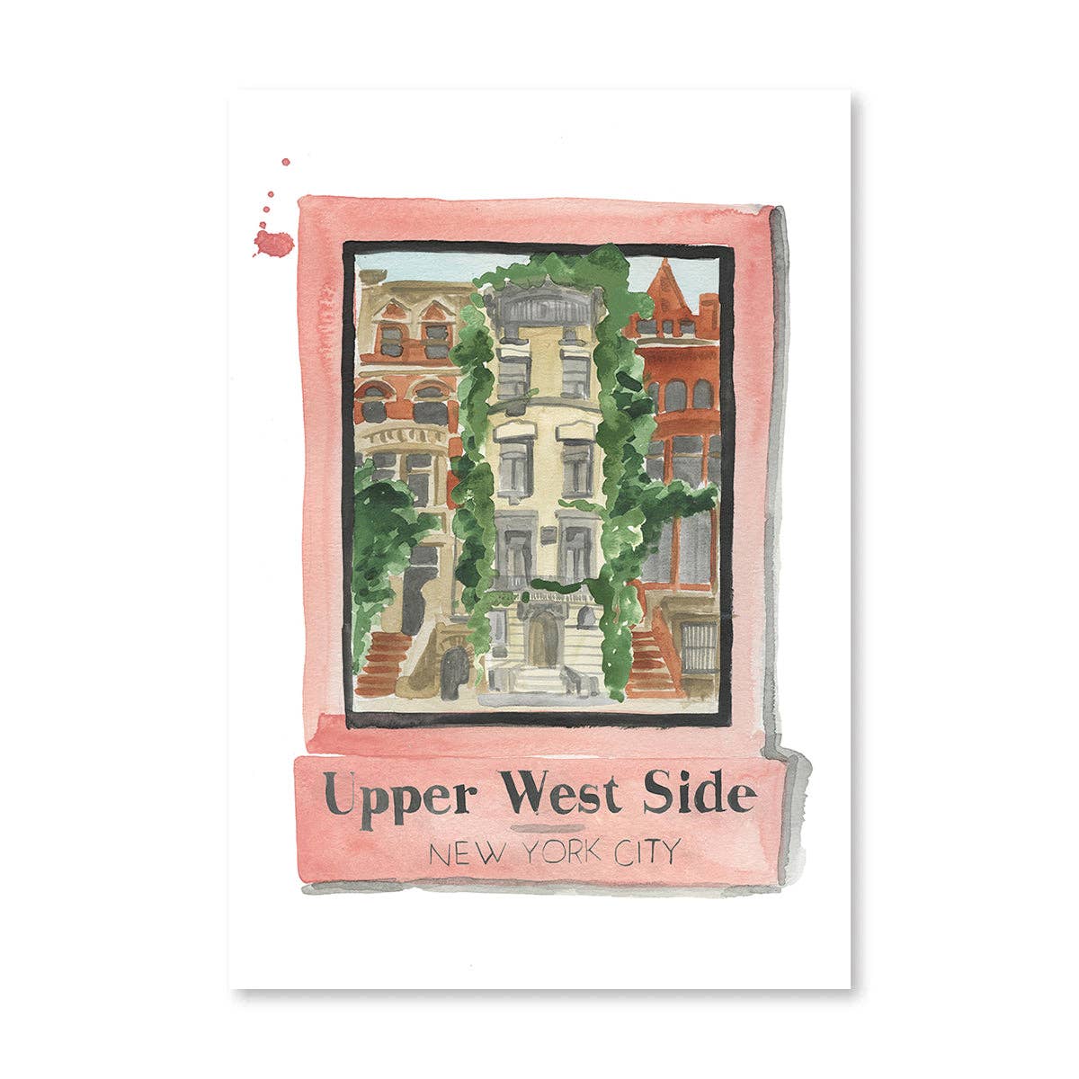 Upper West Side Matchbook Watercolor Print - Box Turtle